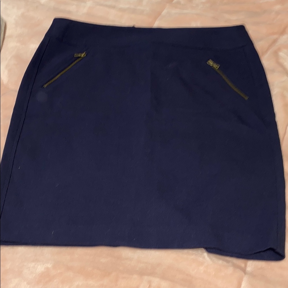 LOFT Blue Mini Pencil Skirt Work Essential
